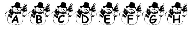 Summer's Snowman font preview